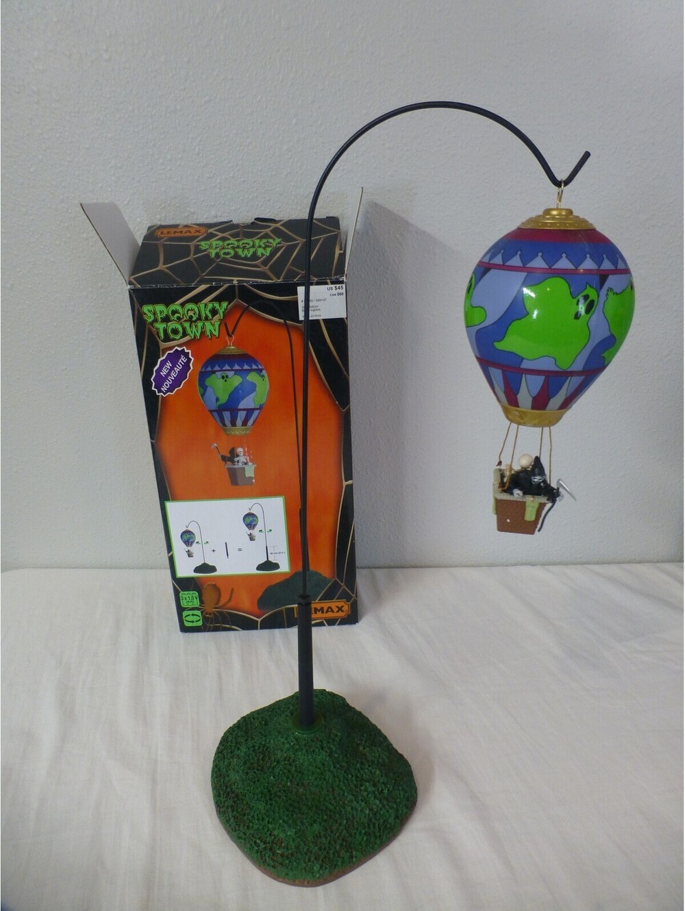 Lemax Spooky Town Grim Balloon Hot Air Figurine Halloween Lighted Decor I2